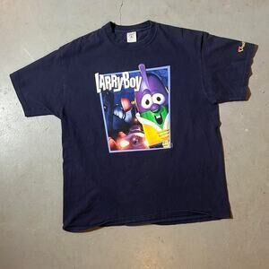 Veggietales larry boy navy tee